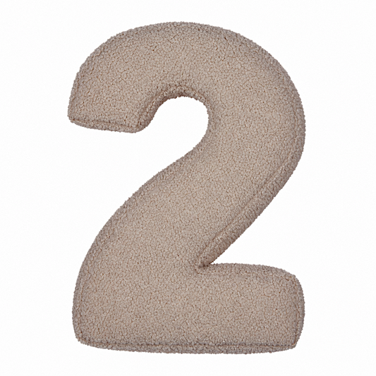 Boucle Number Cushion 2 | Number Pillow