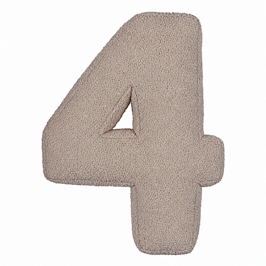 Boucle Number Cushion 4 | Number Pillow