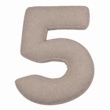 Boucle Number Cushion 5 | Number Pillow