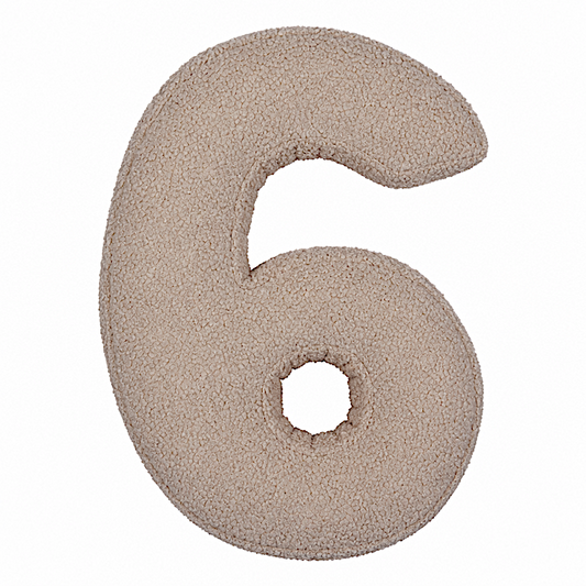 Boucle Number Cushion 6 | Number Pillow