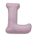 Corduroy Letter Cushion L by Bettys Home in lavender 
