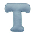 Corduroy Letter Cushion T by Bettys Home in blue 