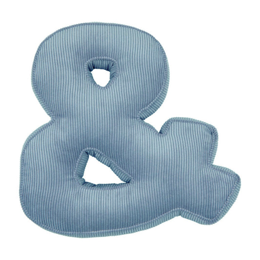 Corduroy Letter Cushion & by Bettys Home in blue 