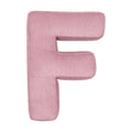 Corduroy Letter Cushion F by Bettys Home in pink 