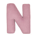 Corduroy Letter Cushion N by Bettys Home in pink 