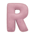Corduroy Letter Cushion R by Bettys Home in pink 