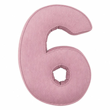 Corduroy Number Cushion 6 | Number Pillow 6
